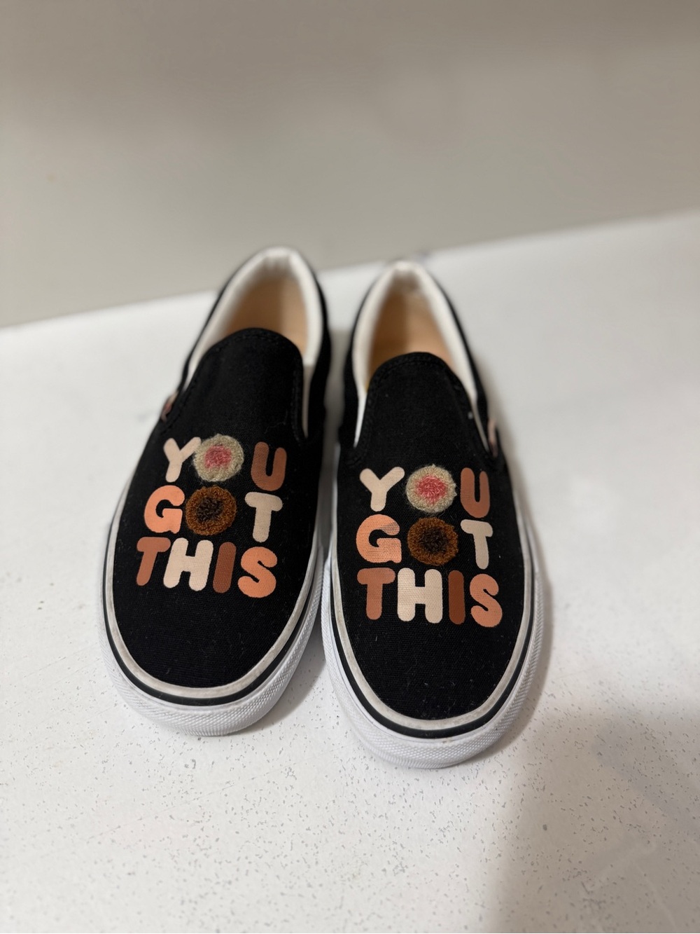 Canvas slip-on sneakers, Vans Classicwith a positive message you got this new